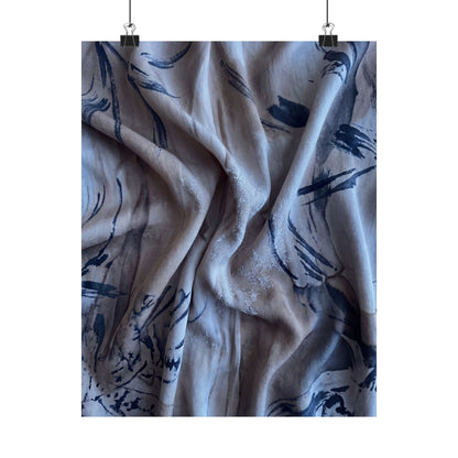 Silk Drape Wall Art Print | Winter Japandi Japanese Pattern Art Art Print