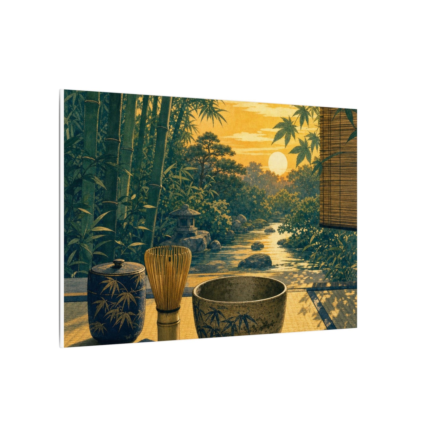 Ma Tea Ceremony Canvas Art - Zen Ukiyo E Inspired