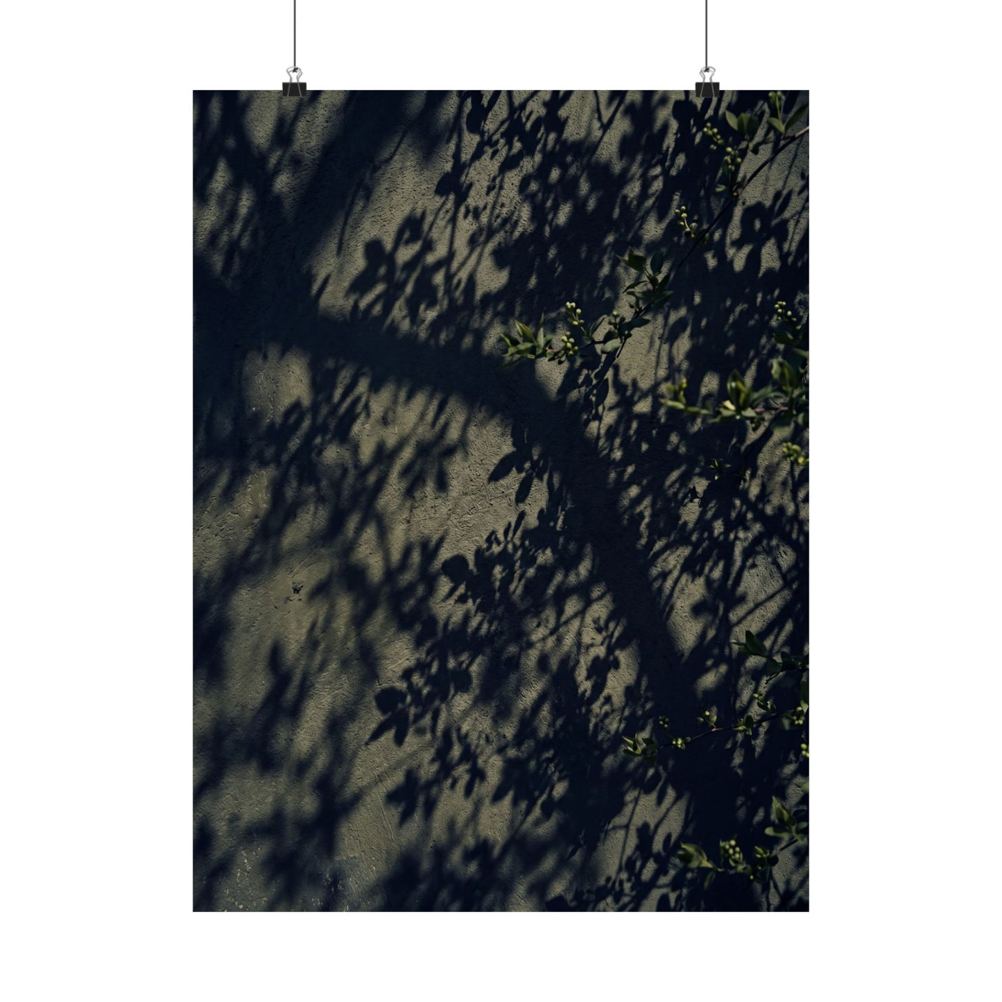 Shadow Play Moody Minimal Wall Art Print | Atmospheric Dark Japandi Art
