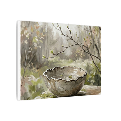 Japandi Ceramic Bowl in Overcast | Minimal Line Canvas Art