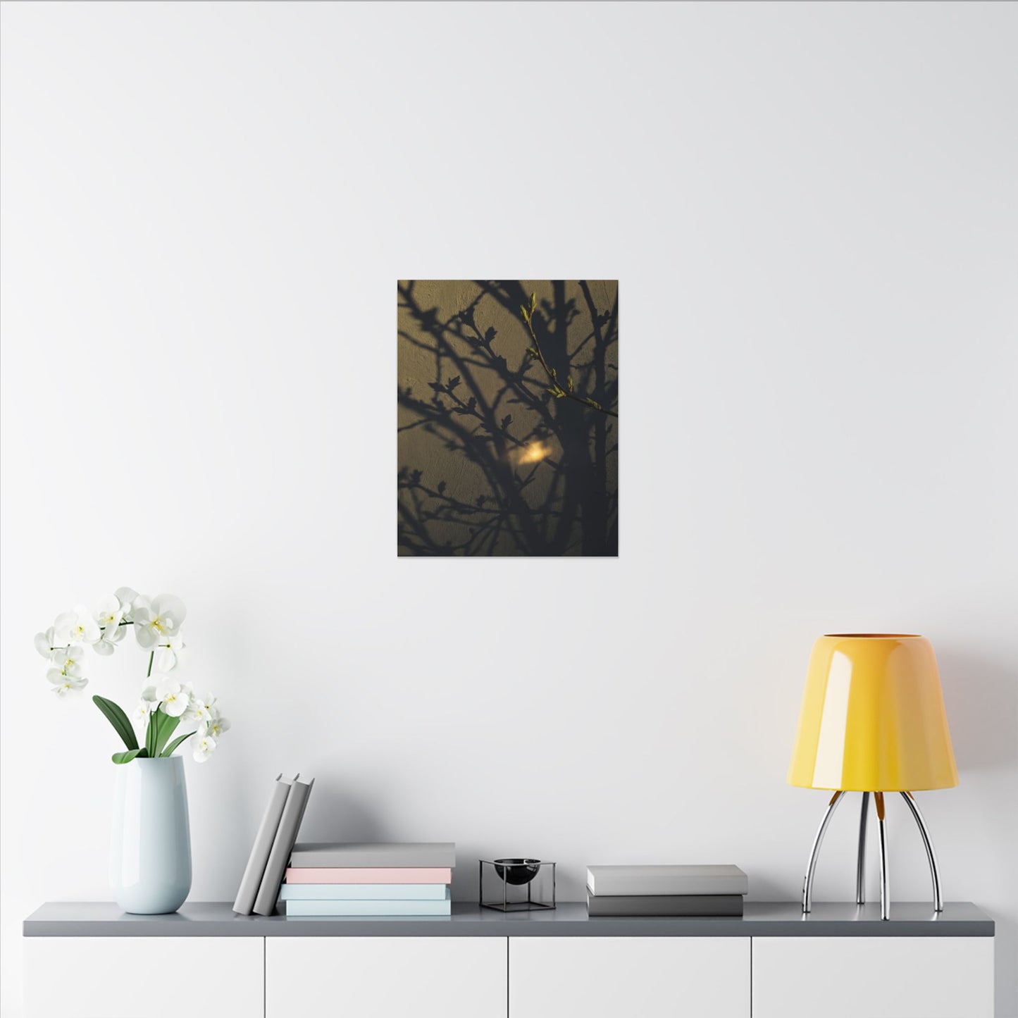 Bold Shadow Play Canvas Art - Moody Minimal Dark Japandi