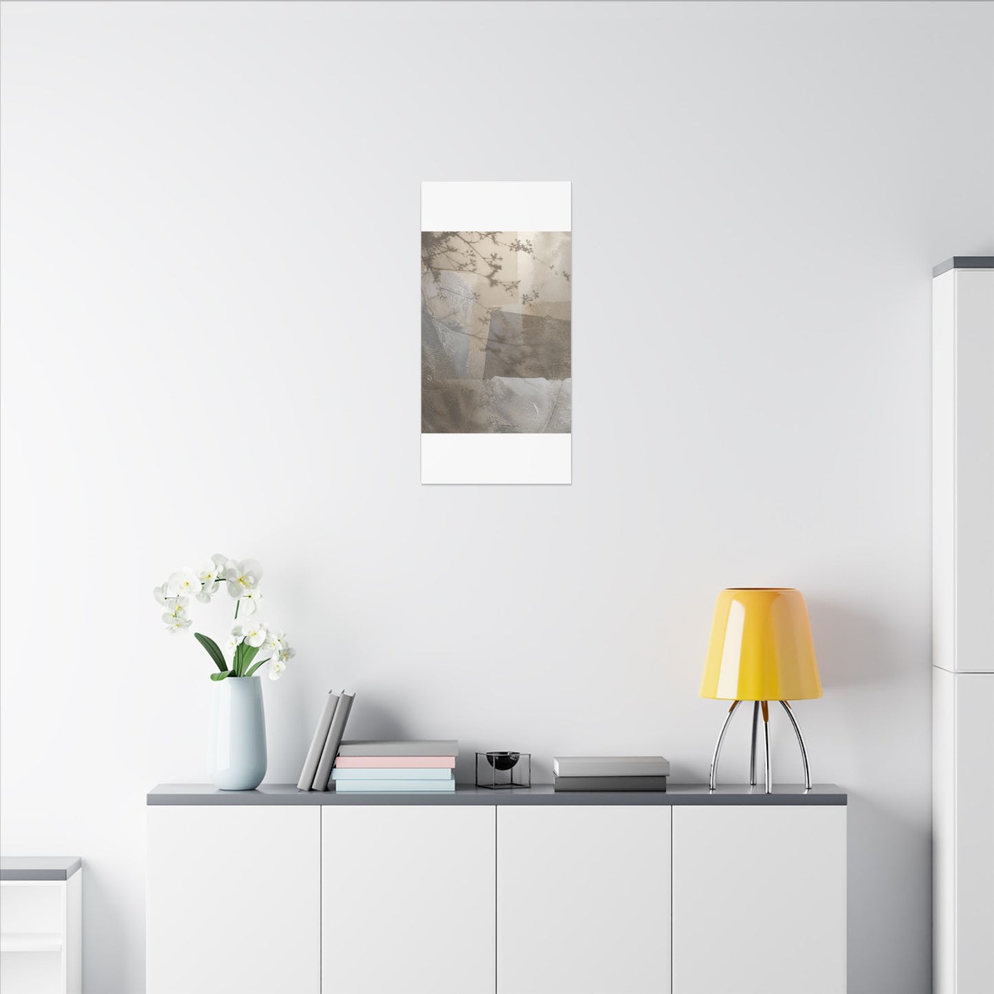 Neutral Shadow Play Canvas Art - Texture Japandi