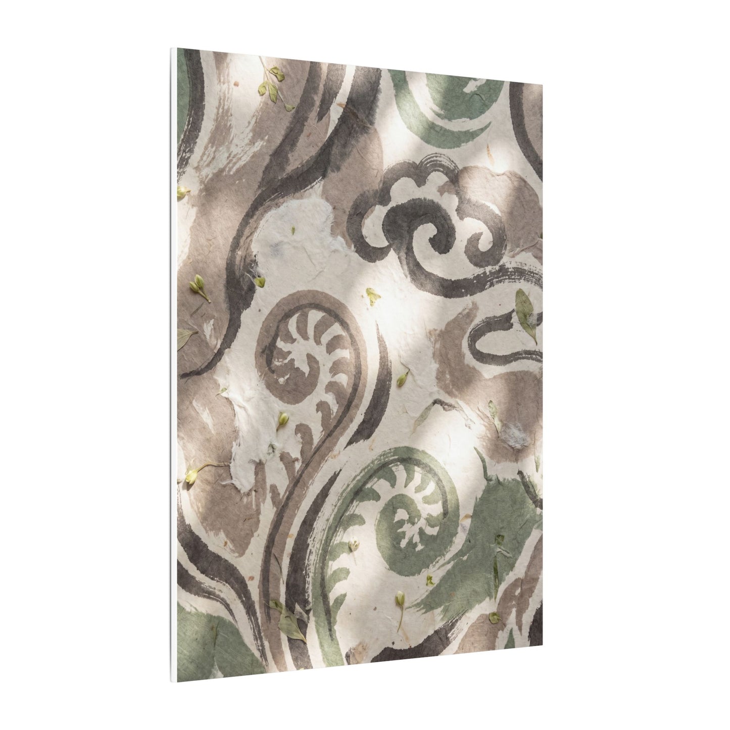 Dappled Ink Brushstroke Canvas Art - Japandi Ma