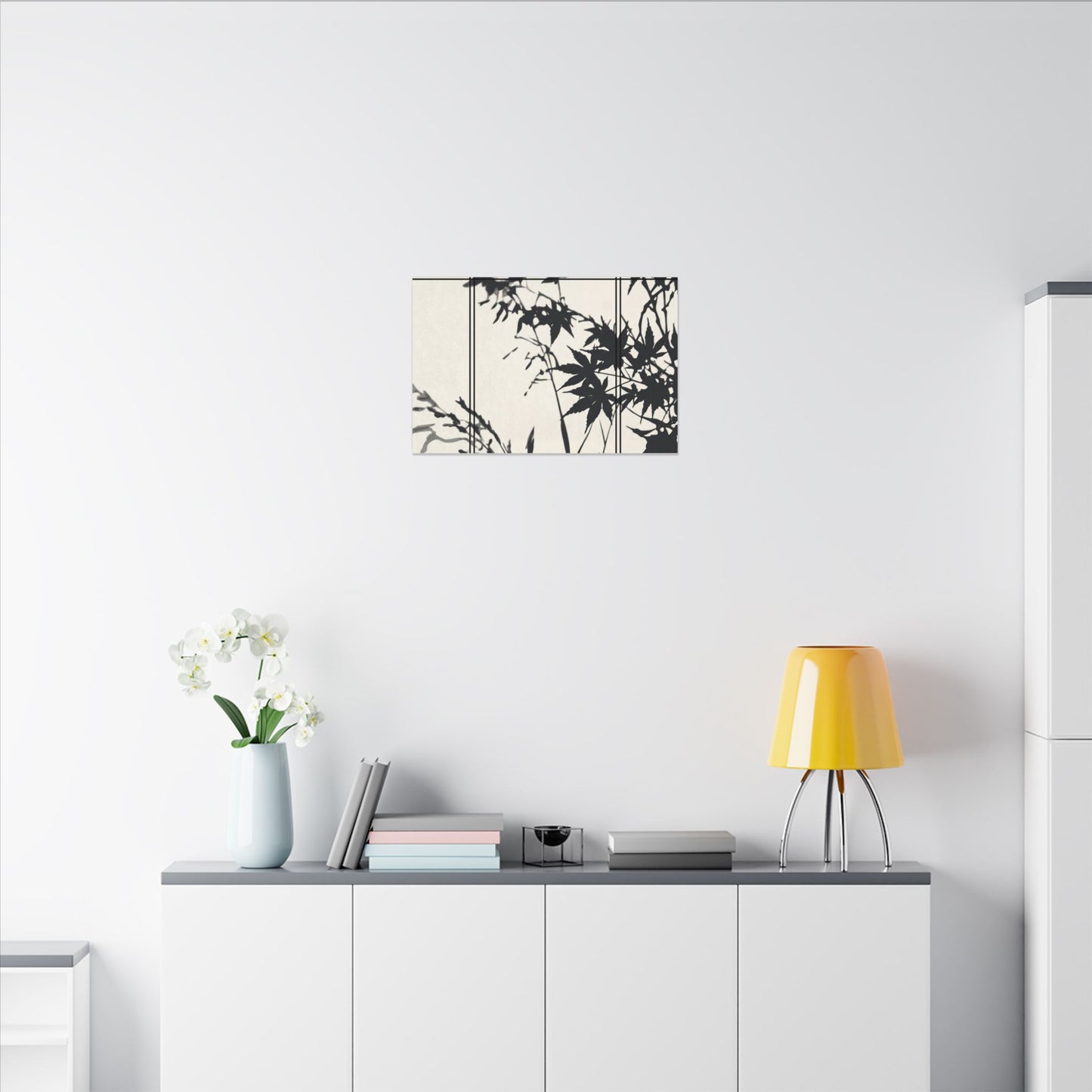 Shoji Screen Canvas Art | Summer Japandi Minimal Line Art