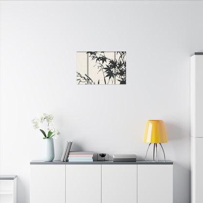 Shoji Screen Canvas Art | Summer Japandi Minimal Line Art