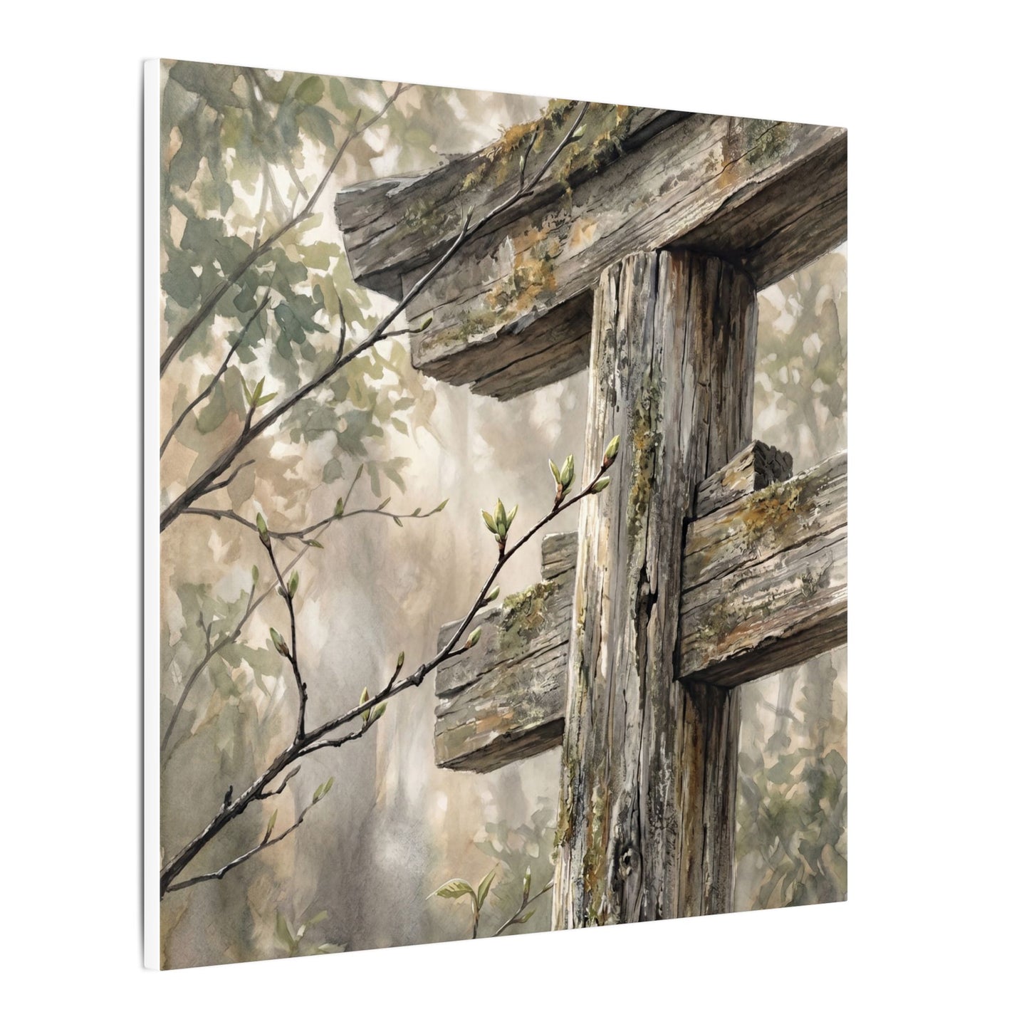 Torii Gate Spring Canvas Art | Japandi Neutral Design