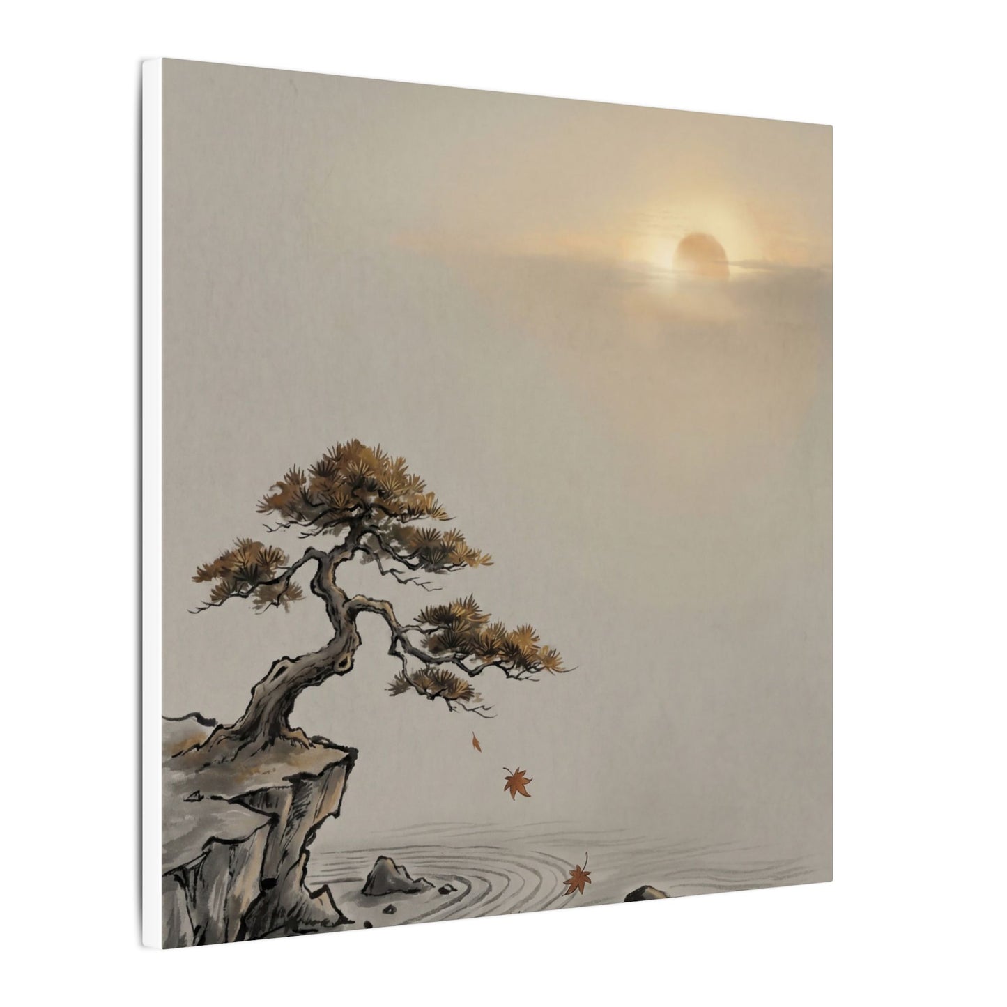 Pine Tree Canvas Art | Autumn Zen Karesansui Art