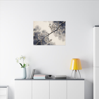 Ma Cherry Blossom Canvas Art - Kintsugi Gold Vein