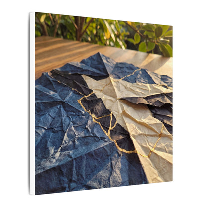 Golden Hour Paper Fold Canvas Art - Kintsugi Ma