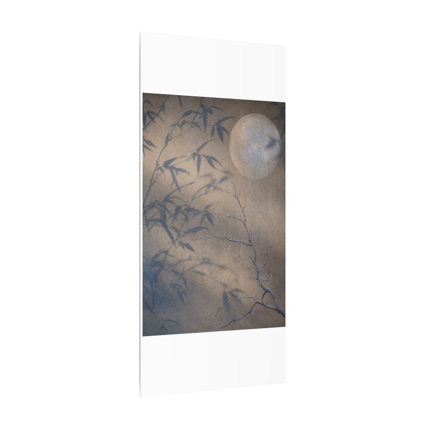 Shadow Play Canvas Art | Winter Japandi Japanese Pattern Art
