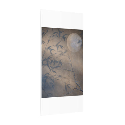 Shadow Play Canvas Art | Winter Japandi Japanese Pattern Art