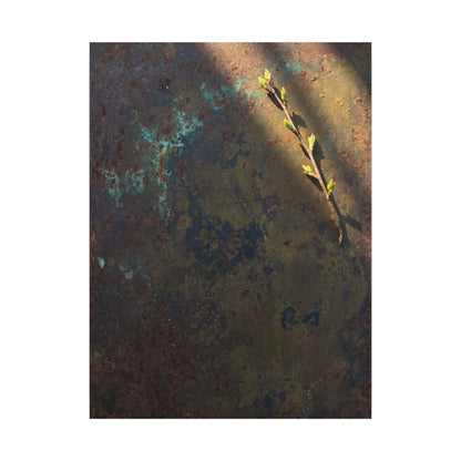Golden Hour Rust Patina Canvas Art - Dark Japandi Ma
