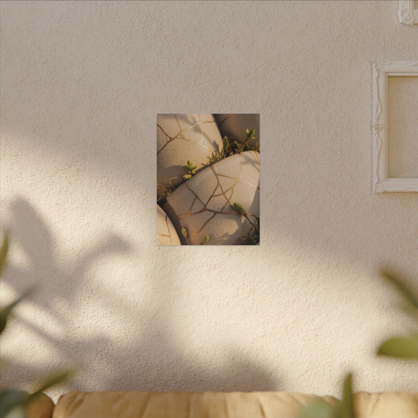 Spring Broken Pottery Gold Vein Canvas Art | Beautiful Decor