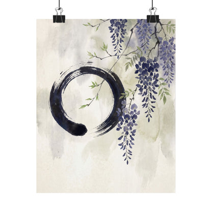 Overcast Wisteria Wall Art Print - Zen Shibui
