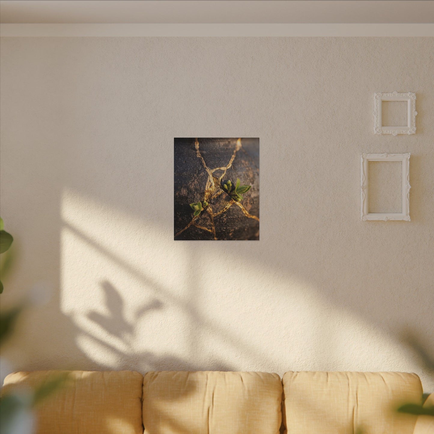 Rust Patina Gold Repair Canvas Art | Resilient Kintsugi Art