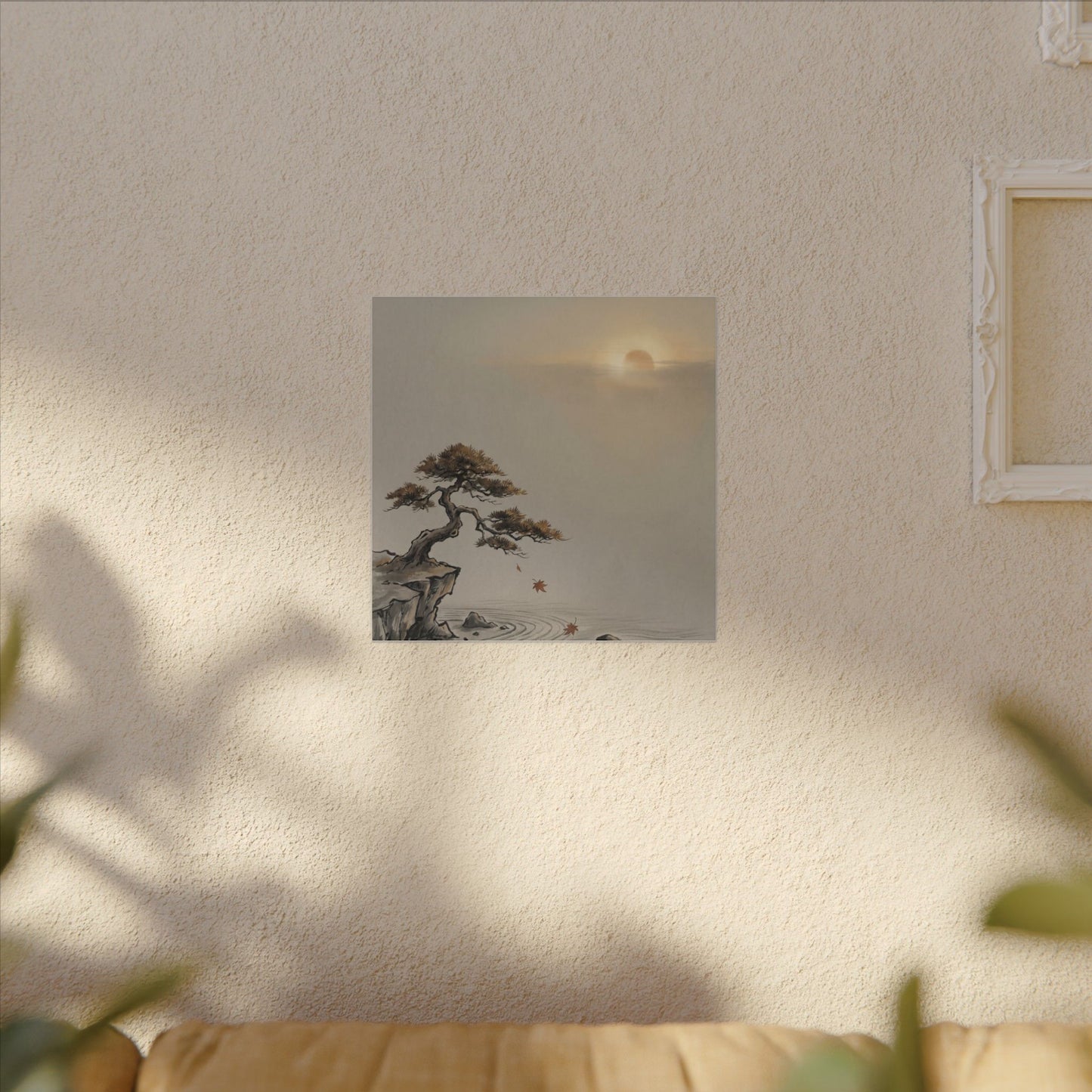 Pine Tree Canvas Art | Autumn Zen Karesansui Art