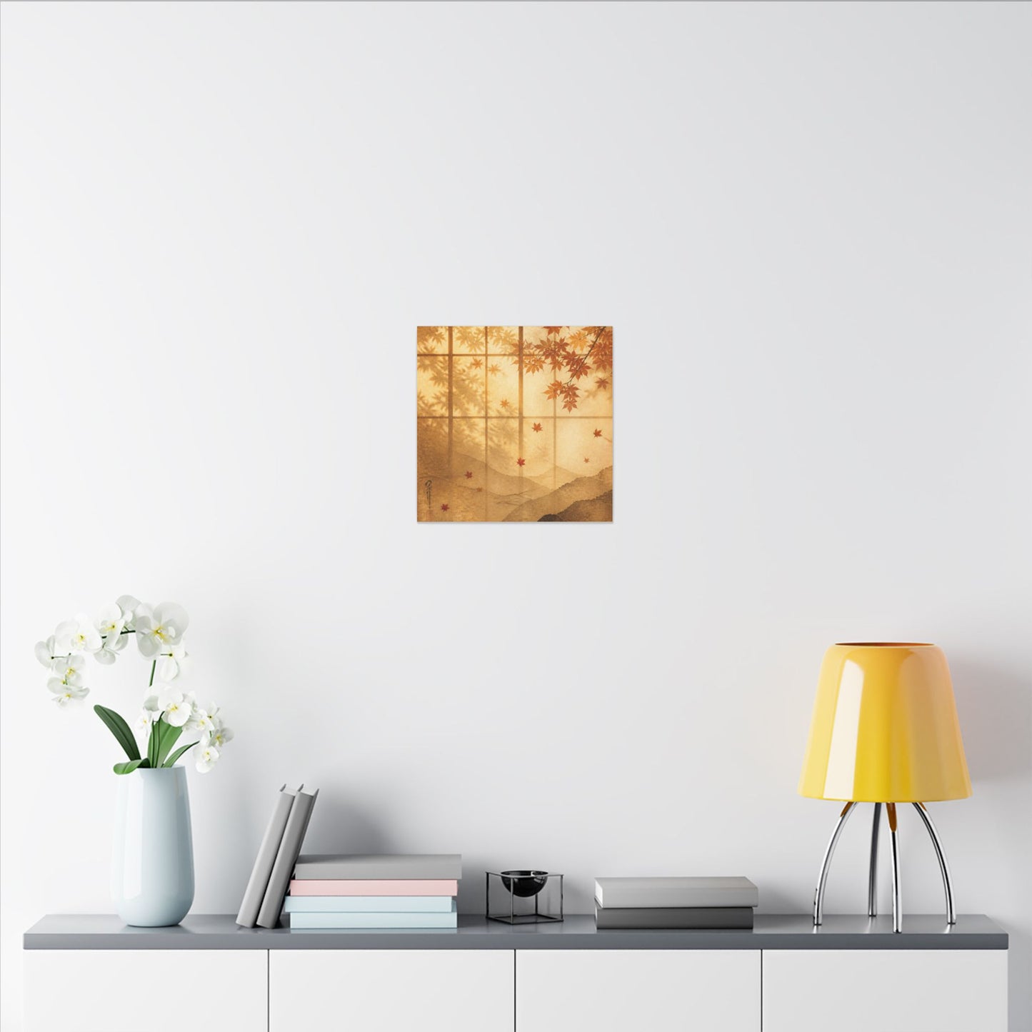 Shoji Screen Texture Canvas Art | Earthy Japandi Art