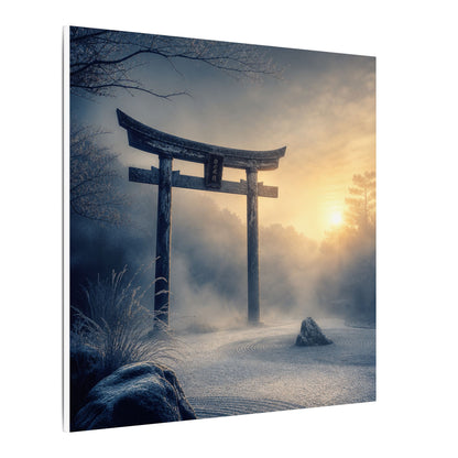 Zen Torii Gate in Golden Hour | Karesansui Canvas Art