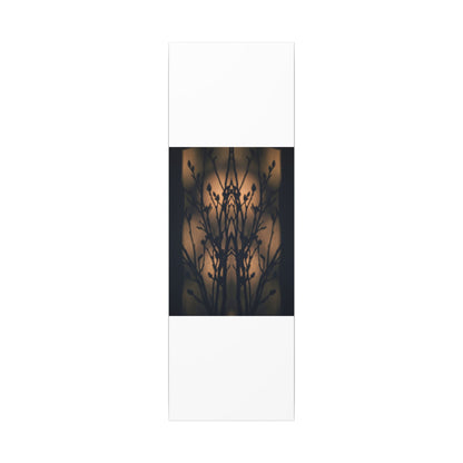 Dark Japandi Shadow Play in Golden Hour | Shadow Zen Canvas Art