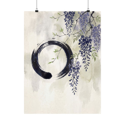 Overcast Wisteria Wall Art Print - Zen Shibui