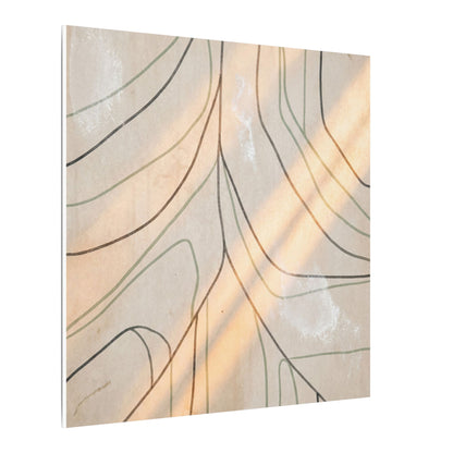 Shoji Screen Minimal Line Canvas Art | Warm Japandi Art