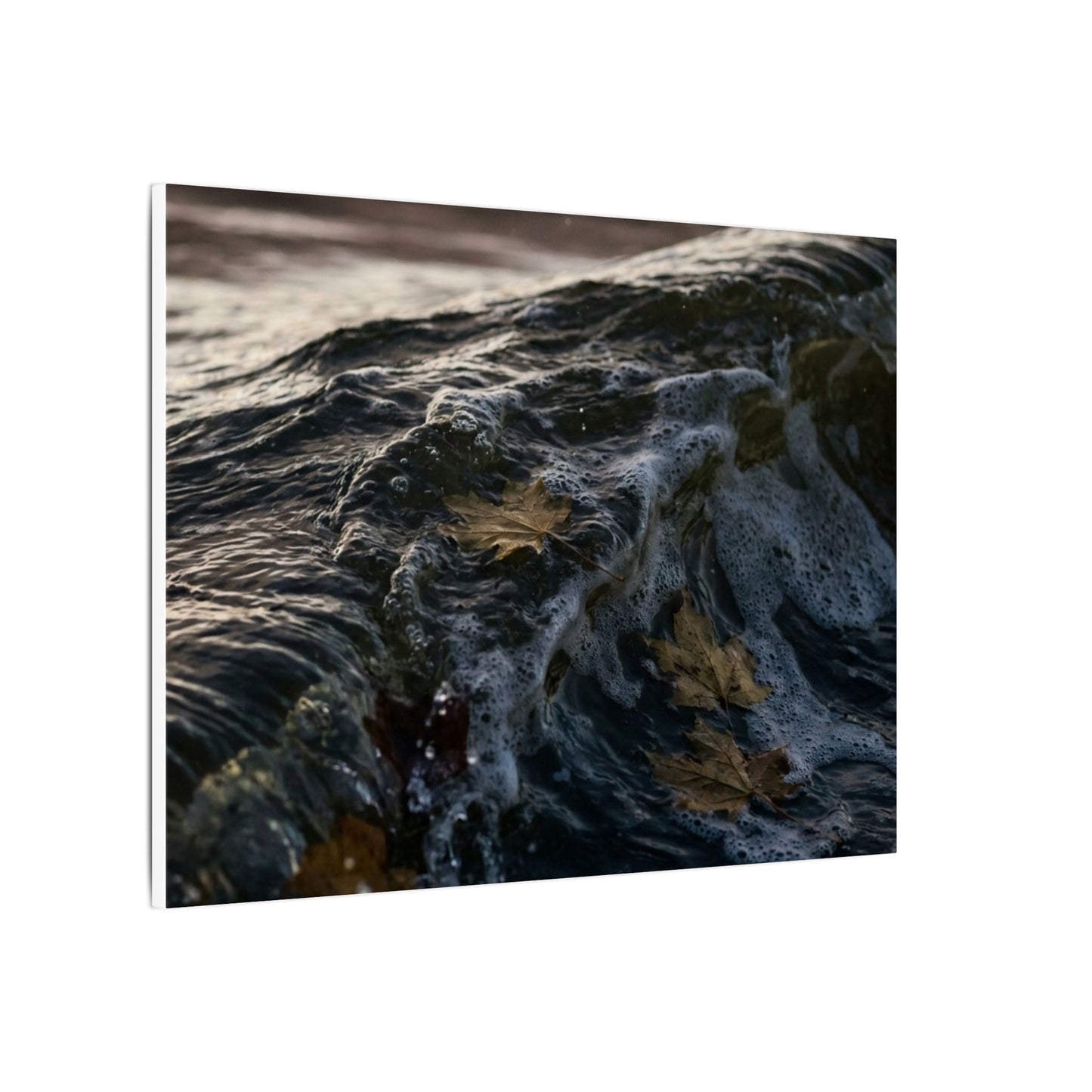 Dark Japandi Ocean Wave in Dawn | Moody Minimal Canvas Art