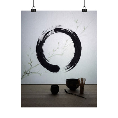 Tea Ceremony Wall Art Print | Spring Zen Enso Art Art Print