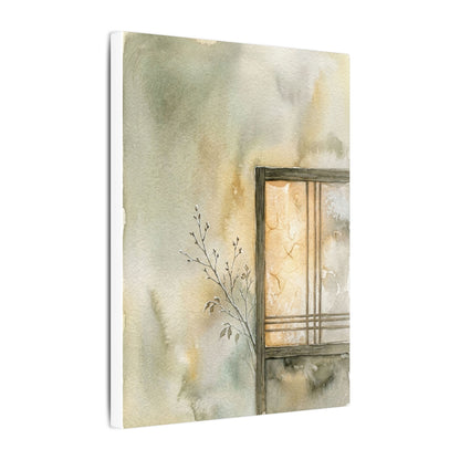 Ma Shoji Screen Canvas Art - Japandi Watercolor