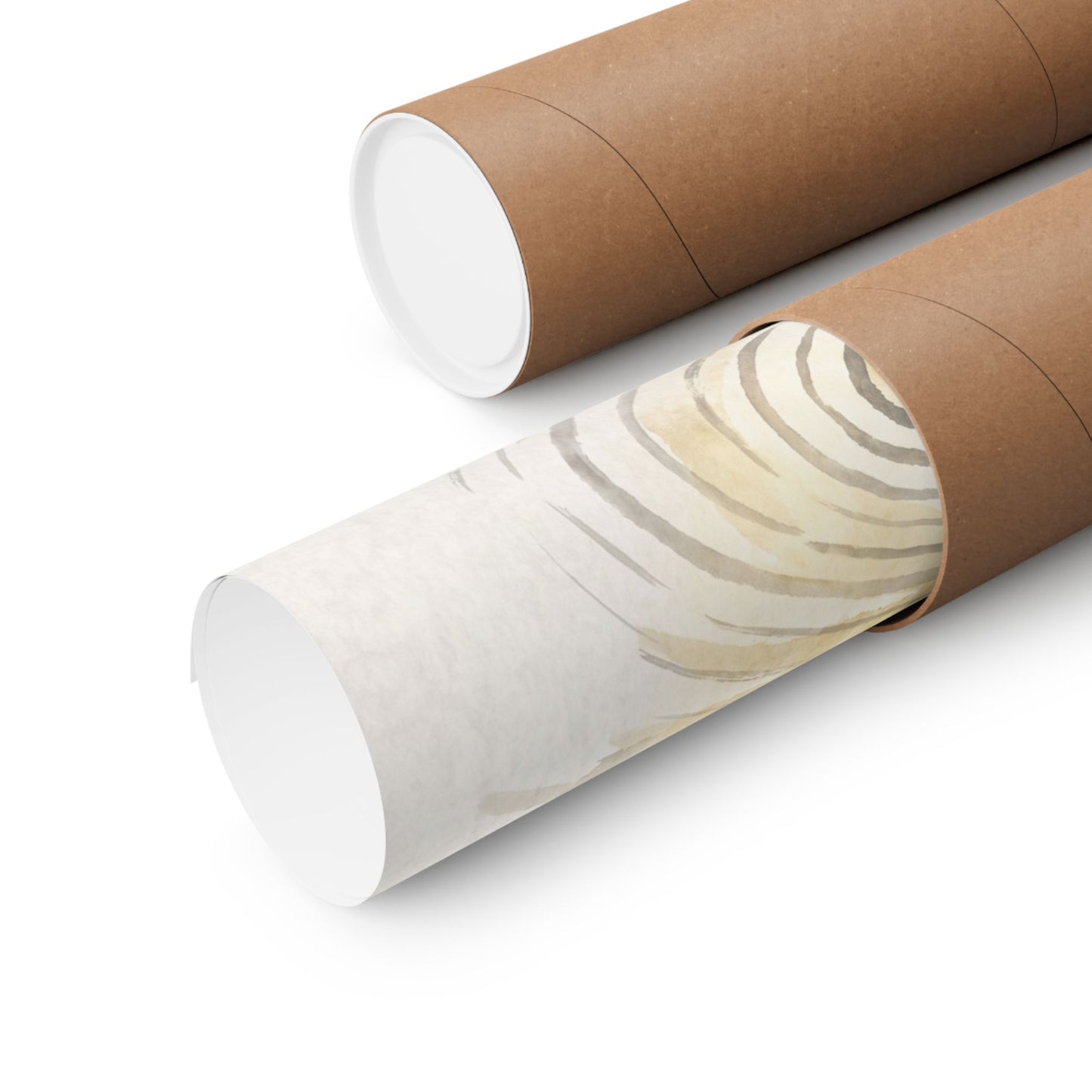 Zen Rock Garden in Golden Hour | Sumi E Wall Art Print
