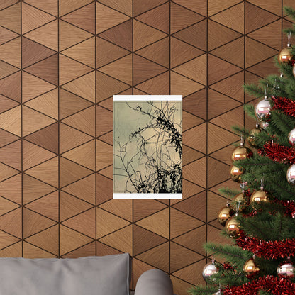Golden Hour Shadow Play Wall Art Print - Japandi Mono No Aware