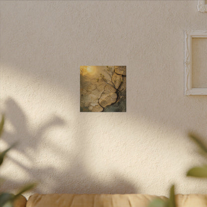 Cracked Earth Spring Canvas Art | Japandi Warm Design