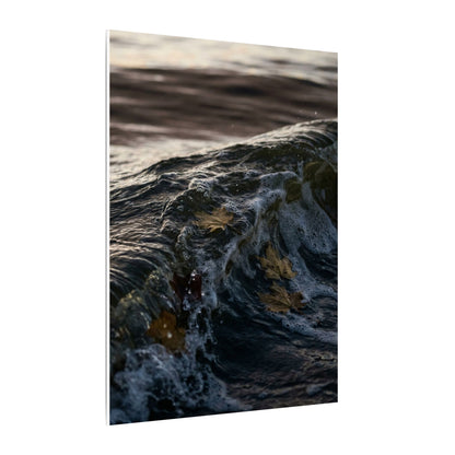 Dark Japandi Ocean Wave in Dawn | Moody Minimal Canvas Art