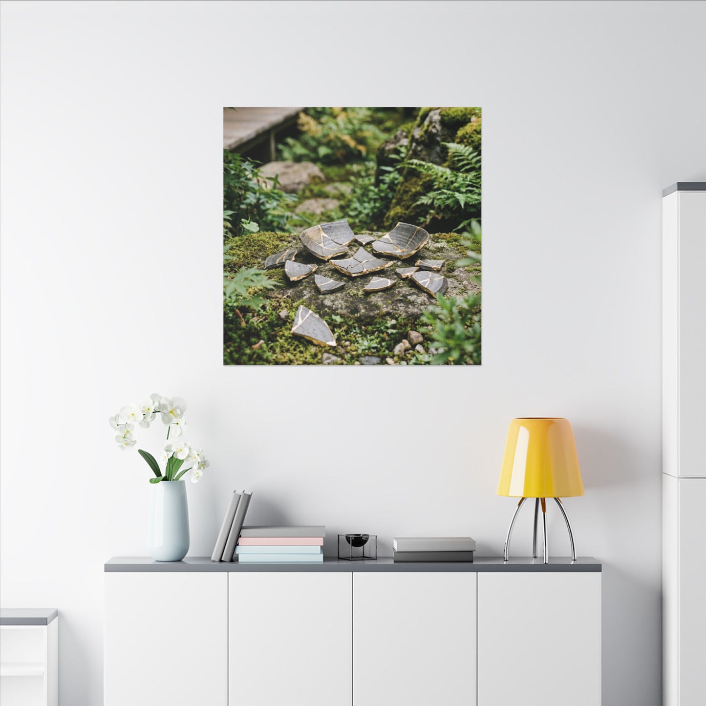Summer Broken Pottery Gold Repair Canvas Art | Resilient Decor