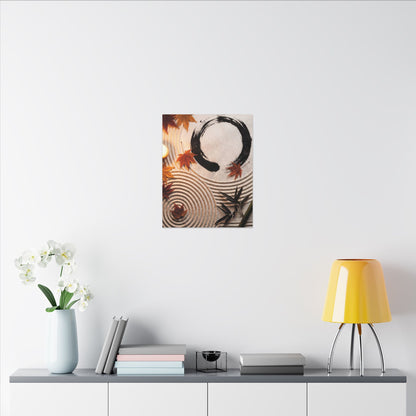Tranquil Rock Garden Canvas Art - Enso Zen