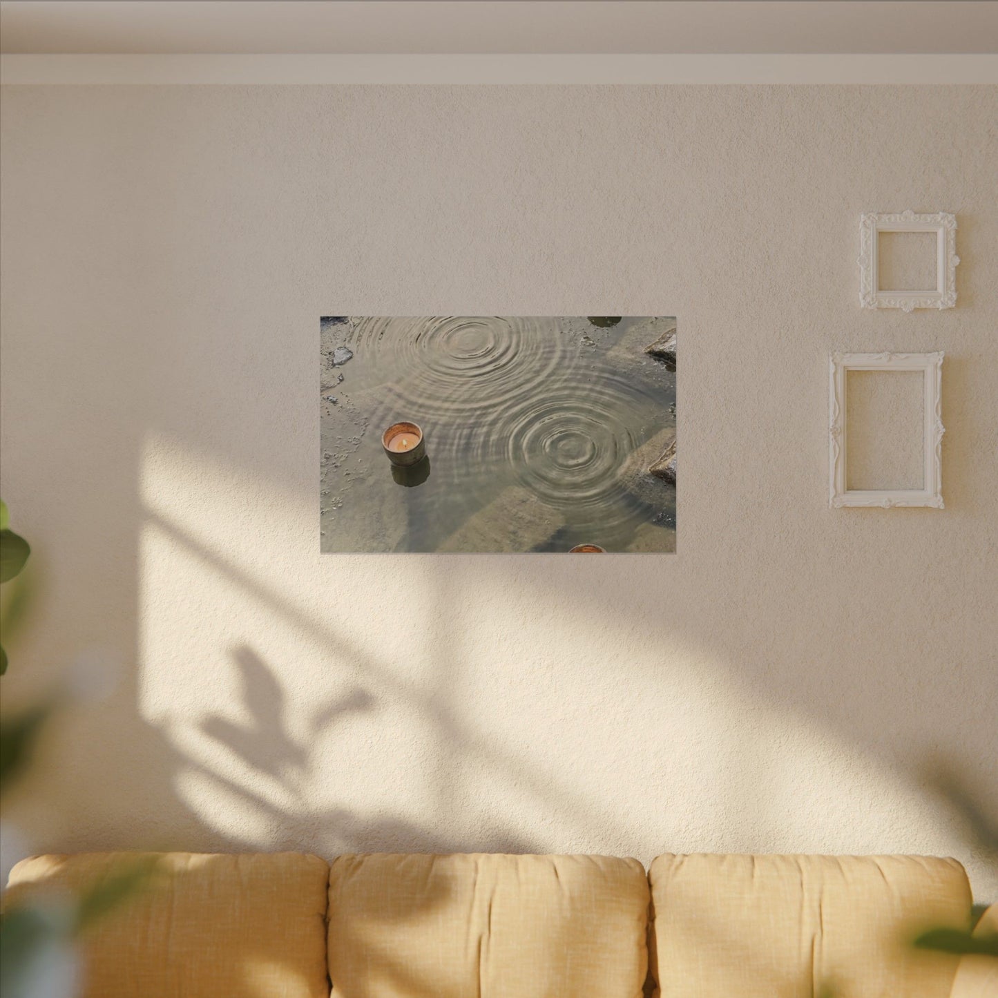 Water Ripple Canvas Art | Winter Japandi Japanese Pattern Art