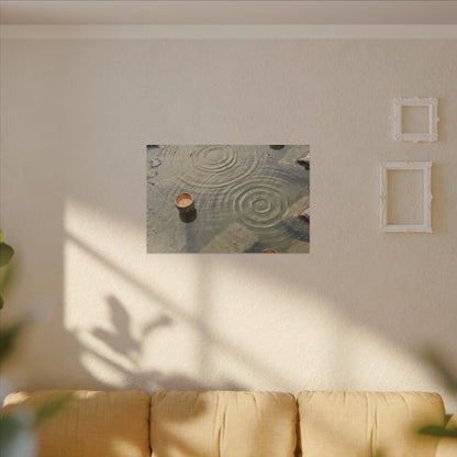 Water Ripple Canvas Art | Winter Japandi Japanese Pattern Art