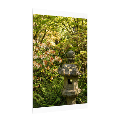 Spring Stone Lantern Gold Repair Canvas Art | Beautiful Decor