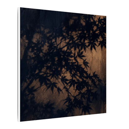 Shadow Play Autumn Canvas Art | Dark Japandi Atmospheric Design