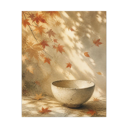 Japandi Ceramic Bowl in Dappled | Watercolor Canvas Art