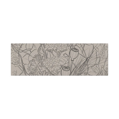 Summer Dried Flowers Minimal Line Canvas Art | Elegant Decor