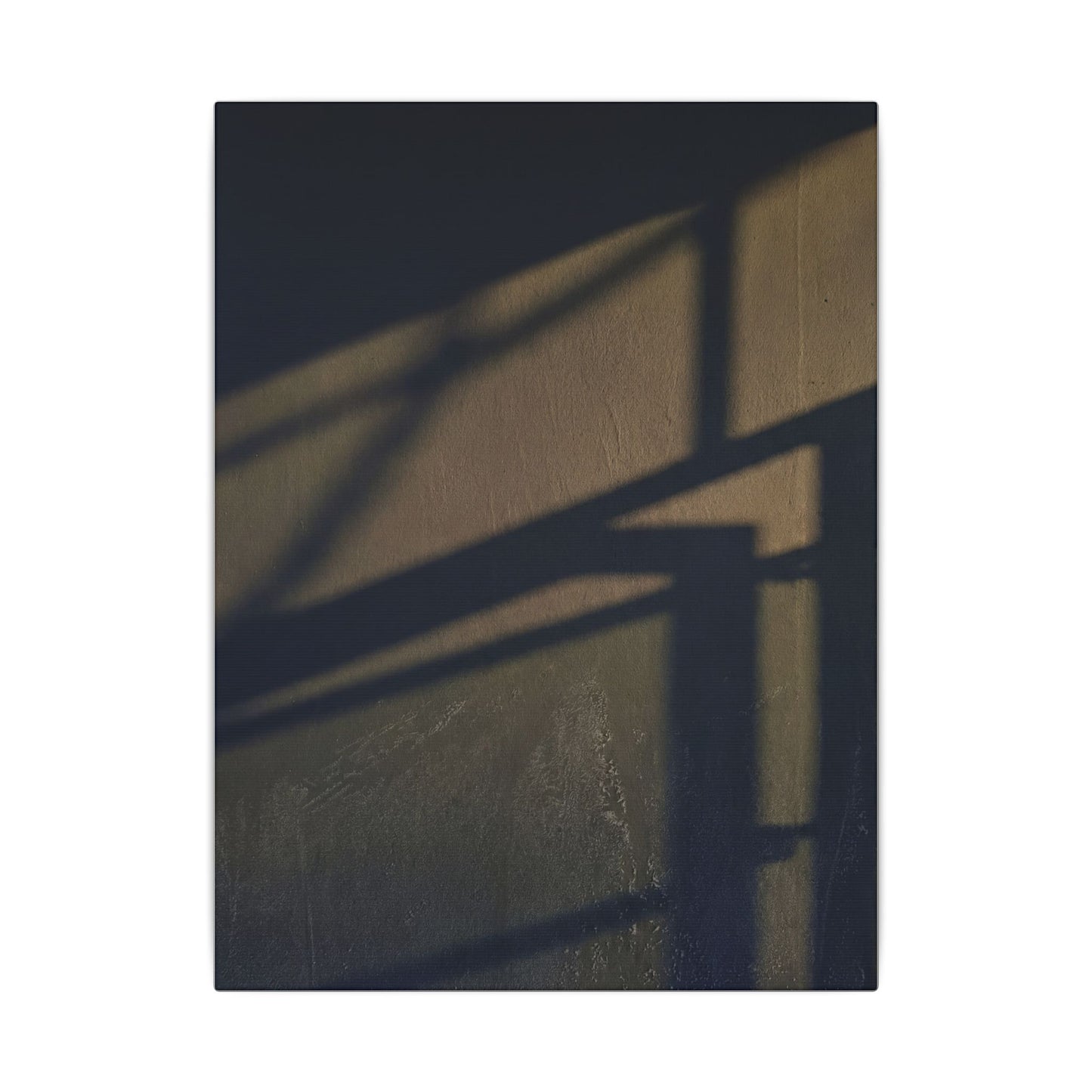 Sophisticated Shadow Play Canvas Art - Moody Minimal Dark Japandi