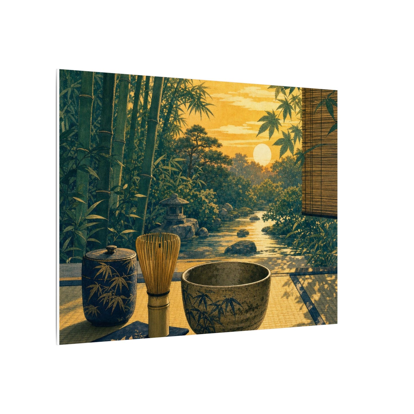Ma Tea Ceremony Canvas Art - Zen Ukiyo E Inspired