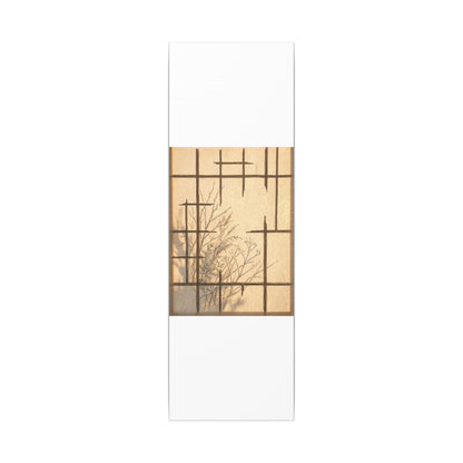 Shoji Screen Canvas Art | Winter Japandi Minimal Line Art