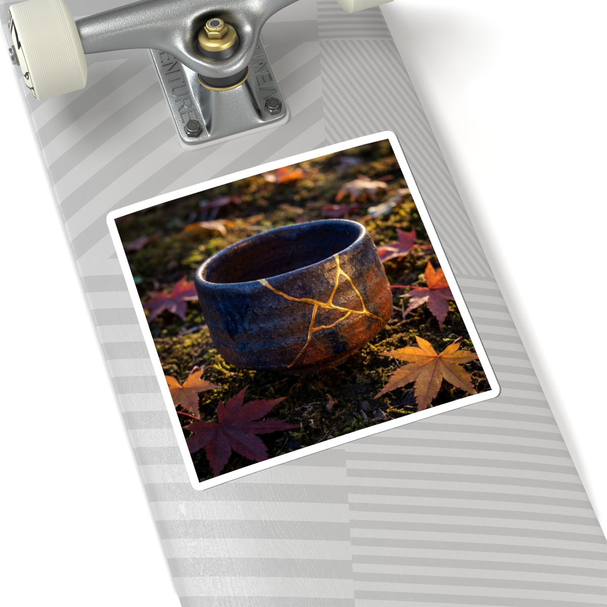 Moonlit Garden Gold Repair Sticker | Healing Kintsugi Art Art Print