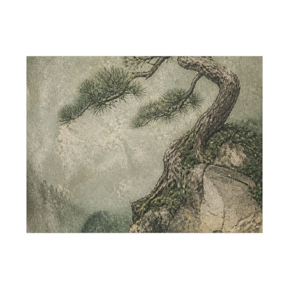 Fukinsei Pine Tree Canvas Art - Japandi Texture