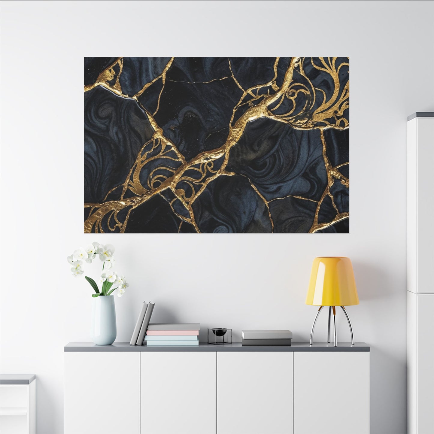 Kintsugi Gold Vein Canvas Art