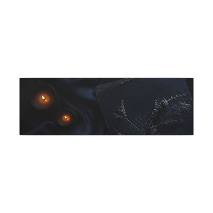 Candlelight Silk Drape Canvas Art - Dark Japandi Kanso