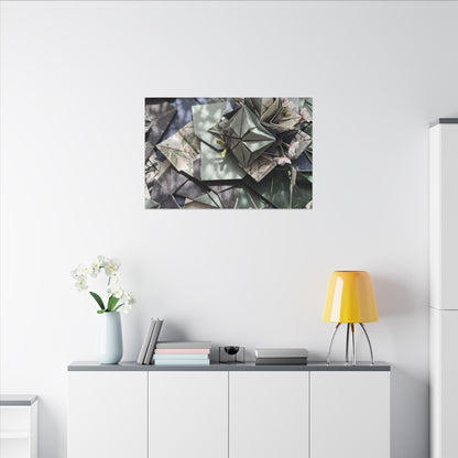 Shibui Paper Fold Canvas Art - Japandi Japanese Pattern