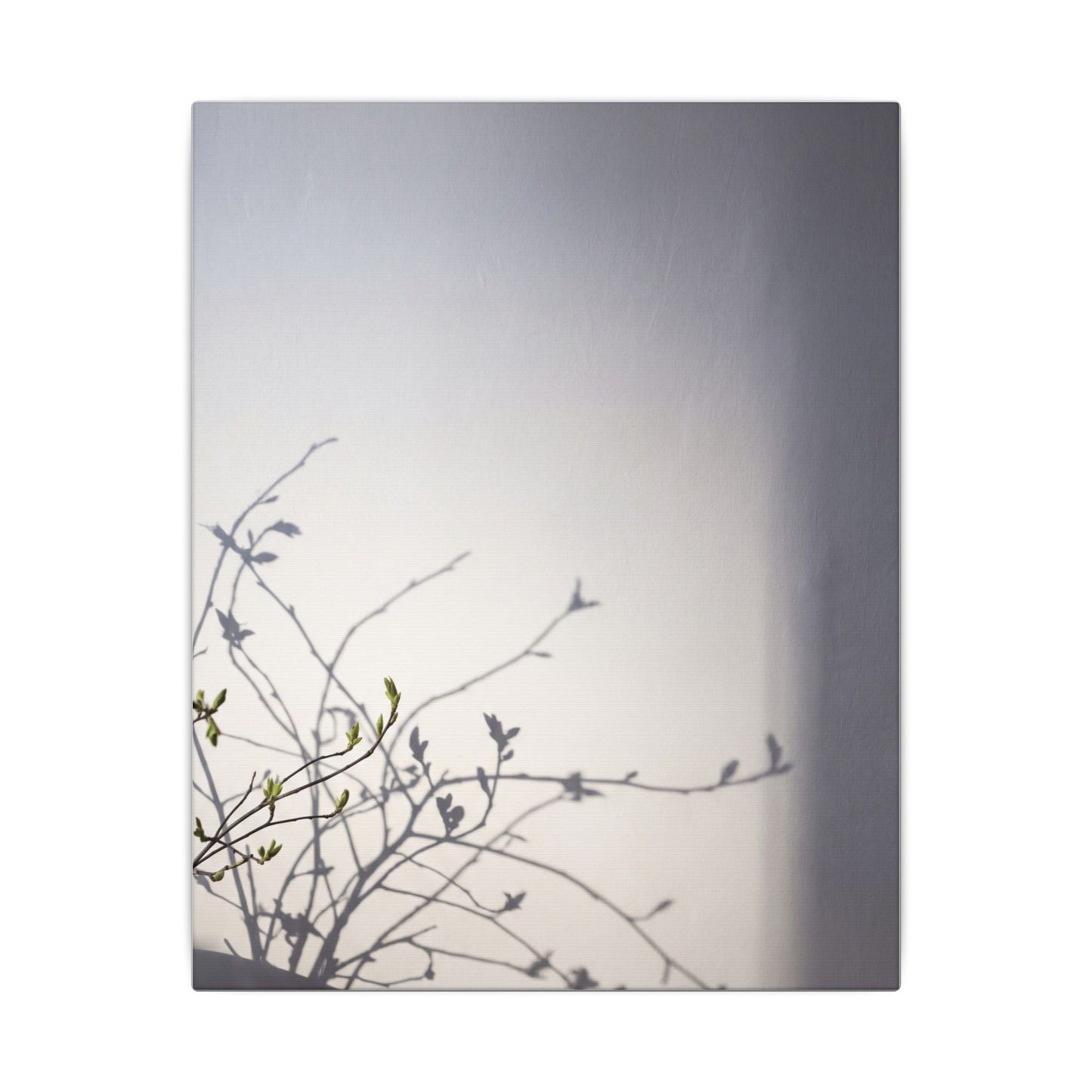 Japandi Shadow Play in Dawn | Japanese Pattern Canvas Art