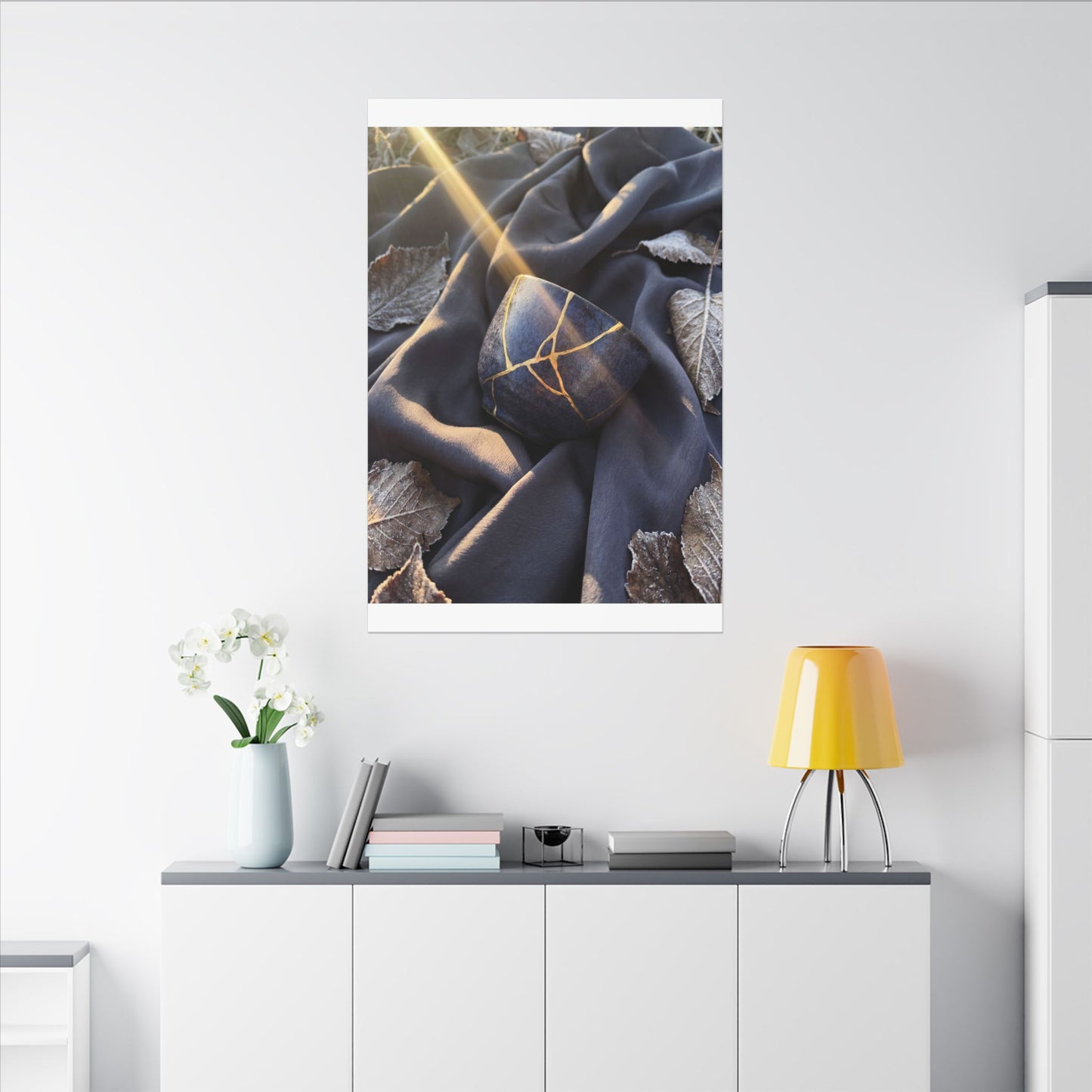Winter Silk Drape Gold Repair Canvas Art | Artful Decor